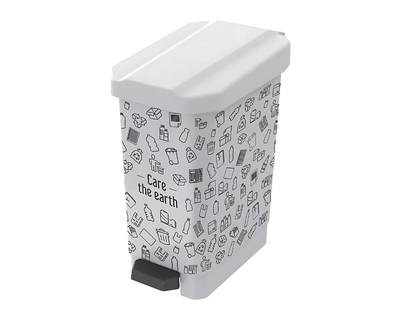 Papelera Estra Estrabins De Pedal Blanca Tipo Reciclaje 10 Litros