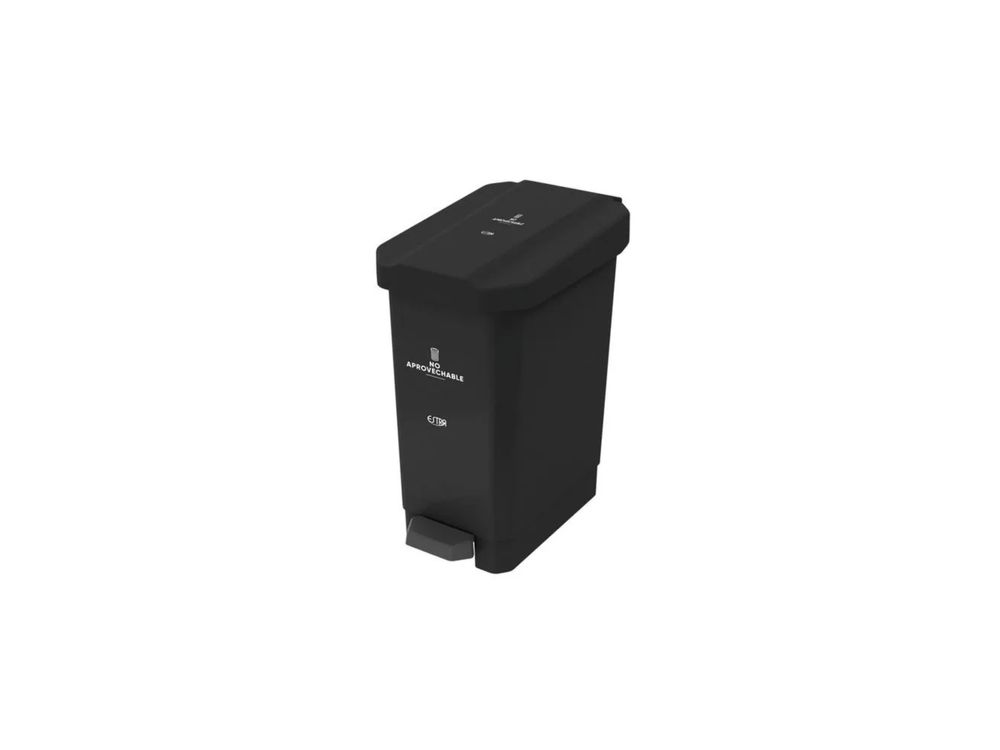 Estra Caneca EstraBins de Pedal 22 Lt Negra Marcada