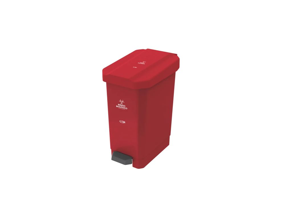 Estra Caneca EstraBins de Pedal 22 Lt Roja Marcada