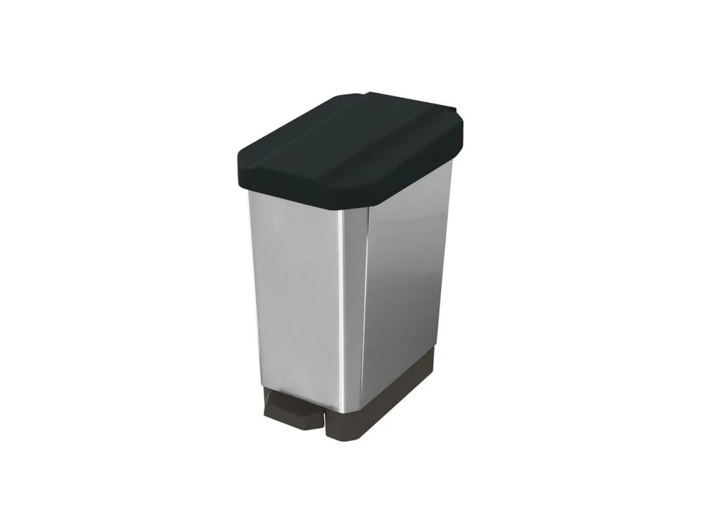 Estra Caneca EstraBins de Pedal 44 Lt Negro Metalizado