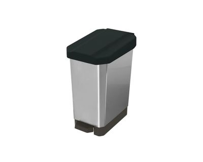 Estra Caneca EstraBins de Pedal 44 Lt Negro Metalizado