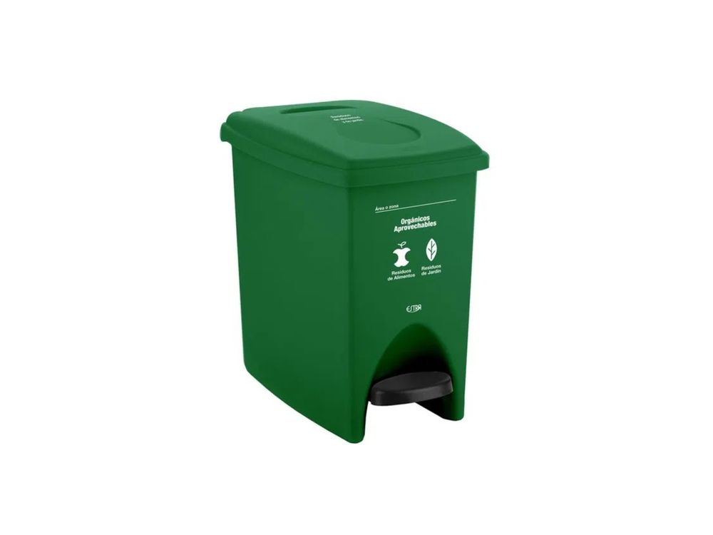 Estra Caneca de Pedal 10 Lt Verde Marcada
