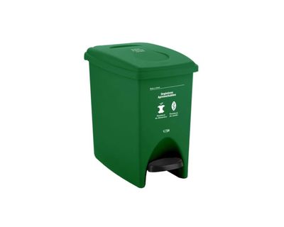 Estra Caneca de Pedal 10 Lt Verde Marcada