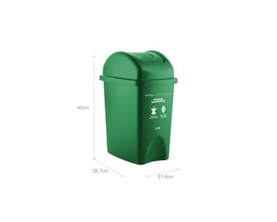 Estra Caneca con Tapa Vaivén Curva 10 Lt Verde Marcada