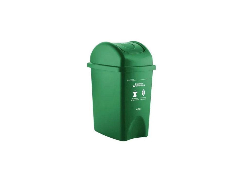 Estra Caneca con Tapa Vaivén Curva 10 Lt Verde Marcada
