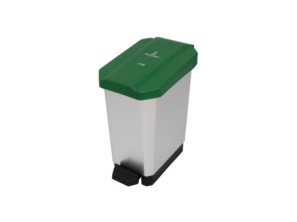 Estra Caneca EstraBins de Pedal 10 Lt Verde Metalizada Marcada