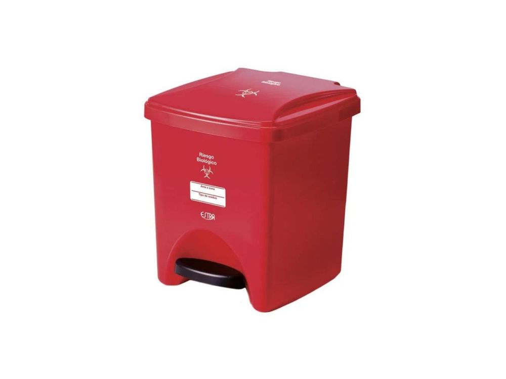 Estra Caneca de Pedal 20 Lt Roja Marcada