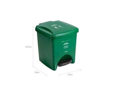 Estra Caneca de Pedal 20 Lt Verde Marcada
