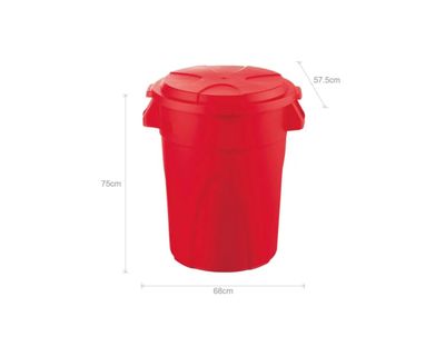 Estra Contenedor Elite Tapa Plana 121 Lt Rojo