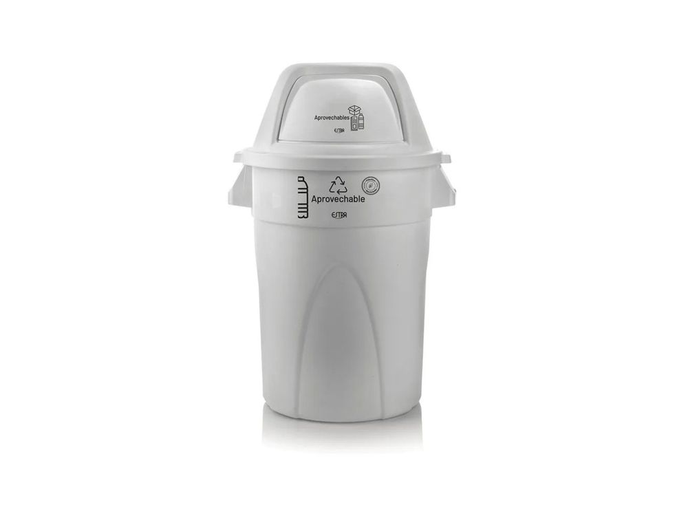 Estra Contenedor Elite Tapa Domo 121 Lt Blanco Marcado MR