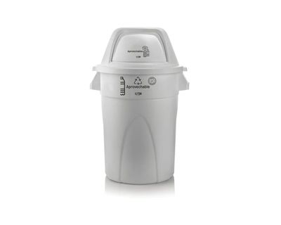 Estra Contenedor Elite Tapa Domo 121 Lt Blanco Marcado MR