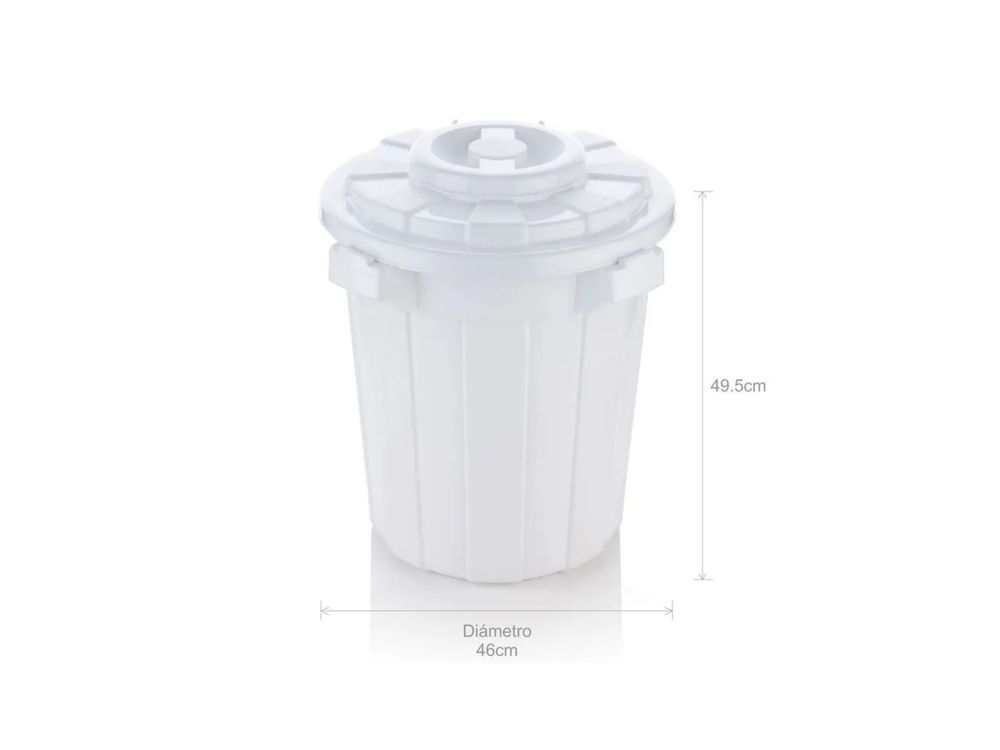 Estra Caneca con Tapa 37 Lt Blanco