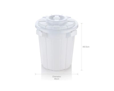 Estra Caneca con Tapa 37 Lt Blanco