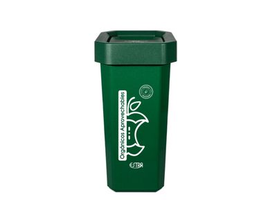 Estra Papelera Ecobins Vaiven 53 Lt Verde Marcada
