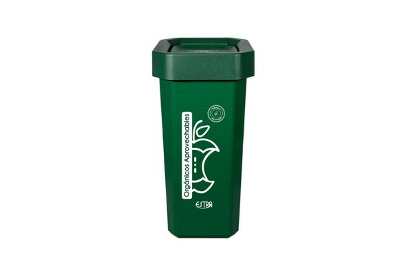 Estra Papelera Ecobins Vaiven 53 Lt Verde Marcada