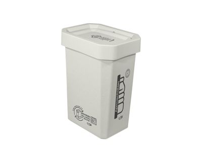 Estra Papelera Ecobins Vaiven 10 Lt Blanca Marcada