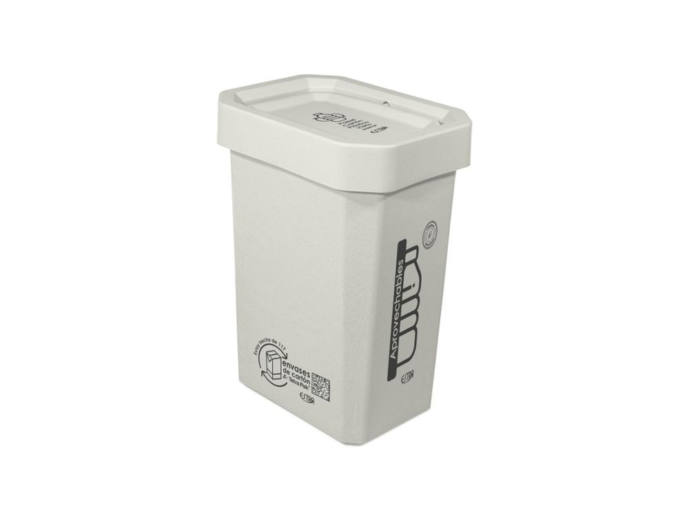 Estra Papelera Ecobins Vaiven 53 Lt Blanca Marcada