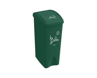 Estra Caneca con Tapa Vaivén Plana 53 Lt Verde Marcada MR 4-1048888