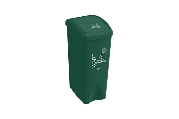 Estra Caneca con Tapa Vaivén Plana 53 Lt Verde Marcada MR 4-1048888