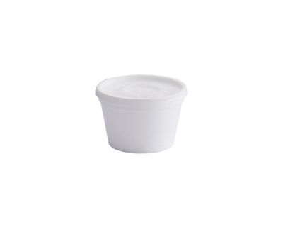Darnel Contenedor Espumado Redondo con Tapa Plástica 8 Oz Blanco Paquete x 20 Und D7000801NS