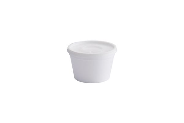 Darnel Contenedor Espumado Redondo con Tapa Plástica 8 Oz Blanco Paquete x 20 Und D7000801NS