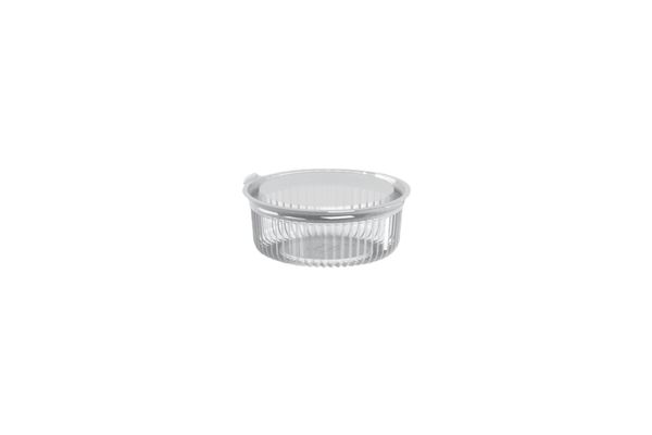 Darnel Contenedor Redondo con Bisagra 8.5 Oz Transparente Paquete x 100 Und DC07102500