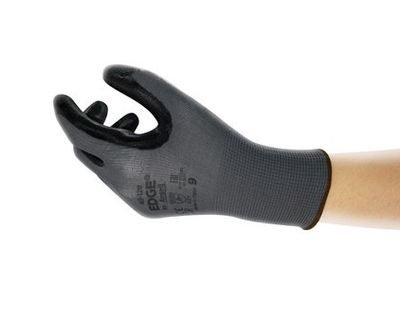 Edge 48-128 Guante de Recubrimiento Nitrilo Multipropósito Gris Talla 8