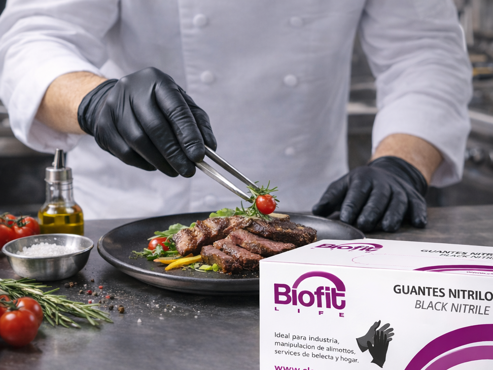 Guante Nitrilo Negro Biofit Talla S X100 Unds 3011150