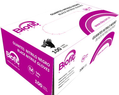 Guante Nitrilo Negro Biofit Talla M X100 Unds 3011151