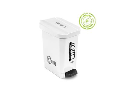 CANECA ECOBINS PEDAL 22L  BLANCO  RECICLABLE APROV 4-1050171