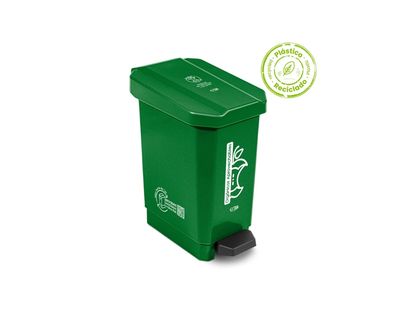 CANECA ECOBINS PEDAL 22L VERDE ORGANICO APROV 4-1050172