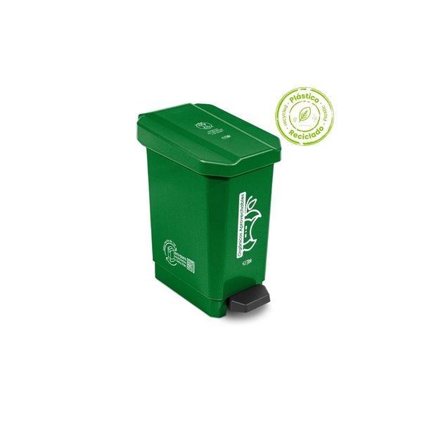 CANECA ECOBINS PEDAL 22L VERDE ORGANICO APROV 4-1050172