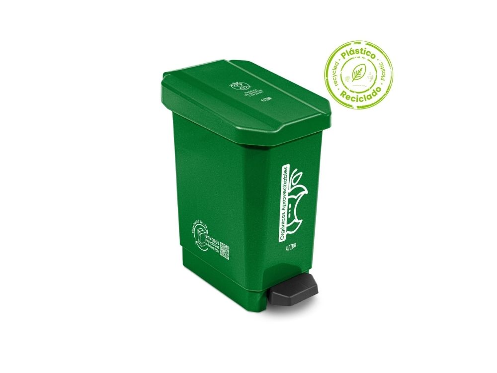 CANECA ECOBINS PEDAL 22L VERDE ORGANICO APROV 4-1050172