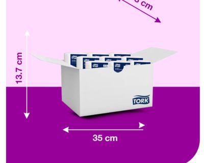 tork servilleta plus 550 blanca  caja x 9 paquetes 