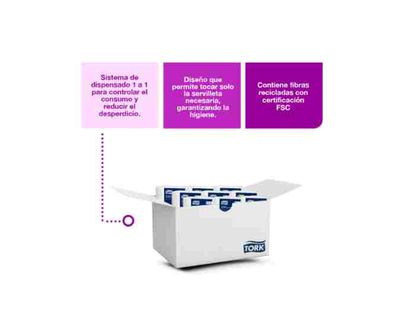 tork servilleta plus 550 blanca  caja x 9 paquetes 