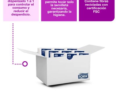 tork servilleta plus 550 blanca  caja x 9 paquetes 