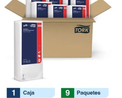 tork servilleta plus 550 blanca  caja x 9 paquetes 