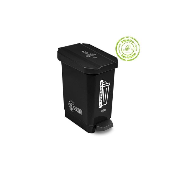 CANECA ECOBINS PEDAL 22L NEGRO NO APROV 4-1050174