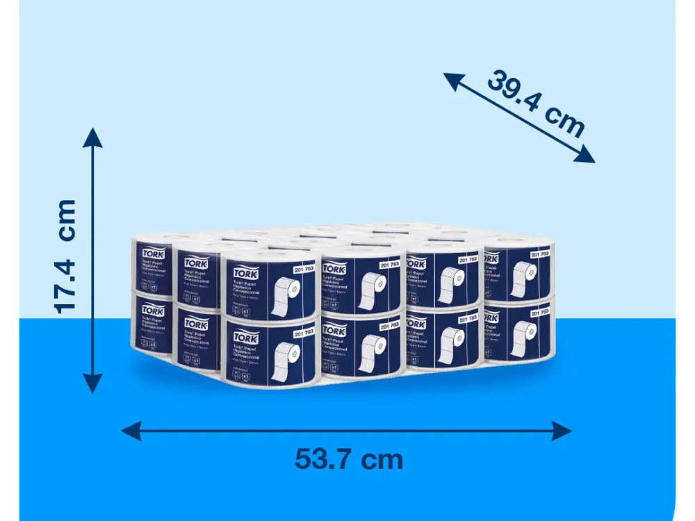 Tork® Papel Higiénico Convencional/ Advanced/ Blanco/ 35 m / 24 rollos  201763 