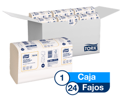 Tork Xpress® Toalla de Manos Doblada en Z  Natural caja x 24 fajos  73554