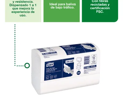 Tork Xpress® Toalla de Manos Doblada en Z/ Advanced/ Blanca/ 150 toallas/ 24 fajos  200246
