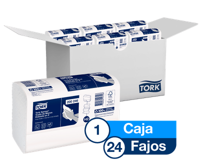 Tork Xpress® Toalla de Manos Doblada en Z/ Advanced/ Blanca/ 150 toallas/ 24 fajos  200246