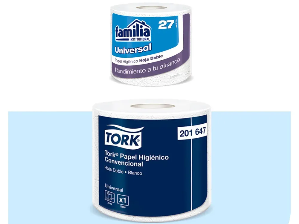 Tork® Papel Higiénico Convencional/ Universal/ Blanco/ 26 mts/ 24 rollos  201647