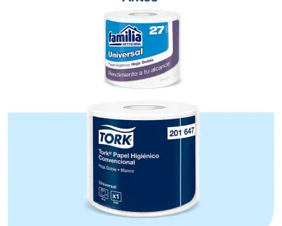 Tork® Papel Higiénico Convencional/ Universal/ Blanco/ 26 mts/ 24 rollos  201647