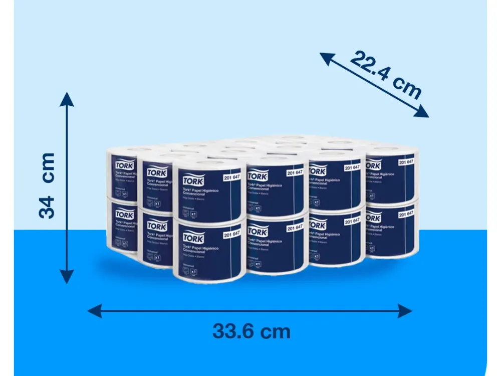 Tork® Papel Higiénico Convencional/ Universal/ Blanco/ 26 mts/ 24 rollos  201647